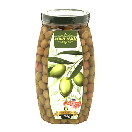 Yeşil Salamura Çizik Zeytin 3 L Pet Kavanozda (Net 1800 gr)